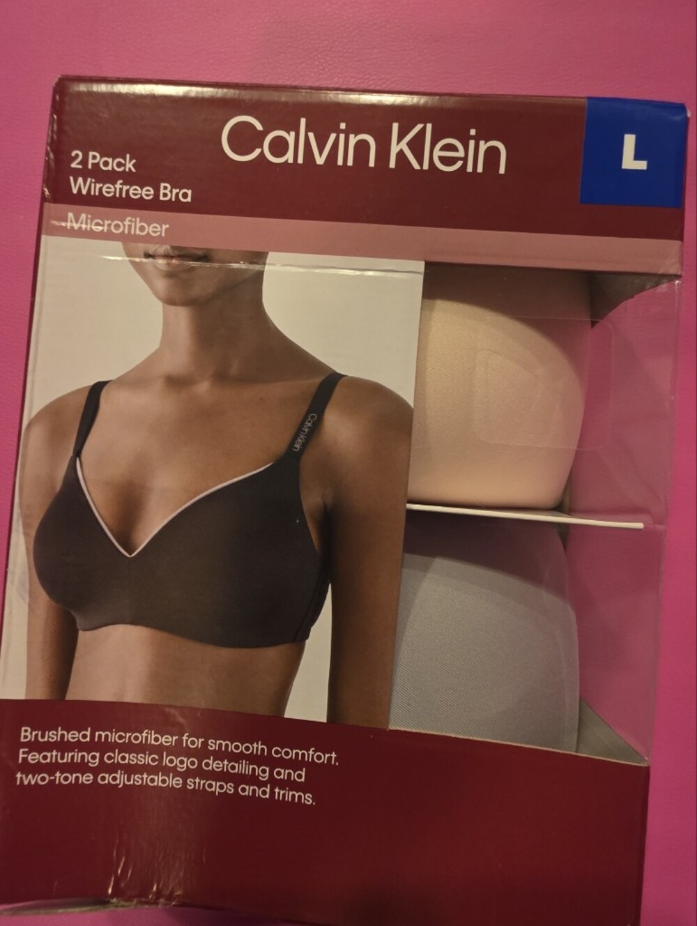 Calvin Klein 2-Pack Wireless Bras - Black and Nude